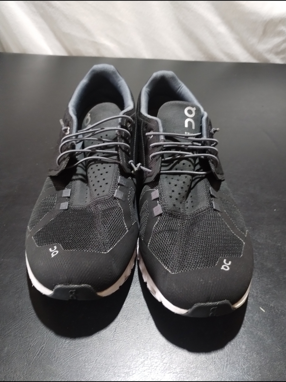 On Cloud Running Men's Black and White Cloud Sneakers